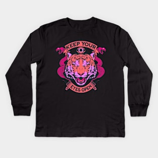 Keep your eyes open Kids Long Sleeve T-Shirt